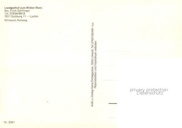 Laufen Sulzburg Landgasthof Zum wilden Mann – Bild 2