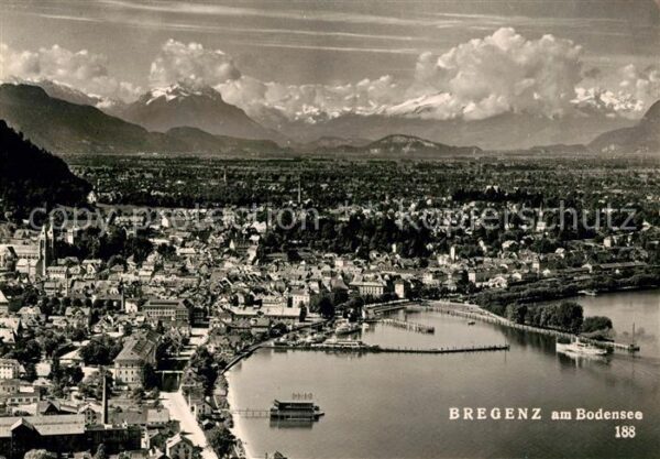 Bregenz Bodensee Fliegeraufnahme