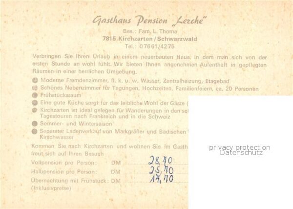 Kirchzarten Gasthaus Pension Lerche – Bild 2