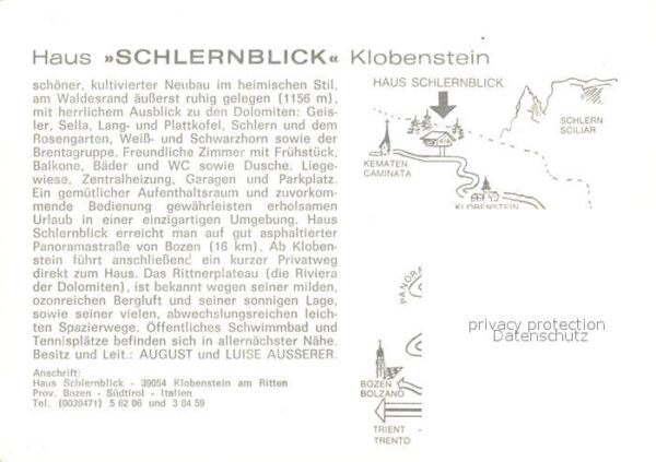 Bozen Suedtirol Haus Schlernblick Klobenstein – Bild 2