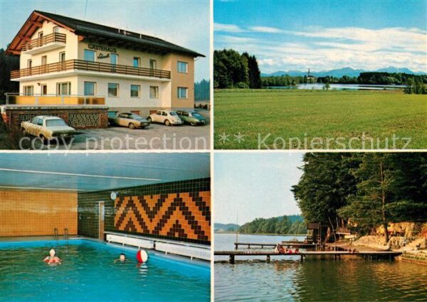 Eggstaett Oberbayern Gästehaus Schnell Schwimmbad Seepartie