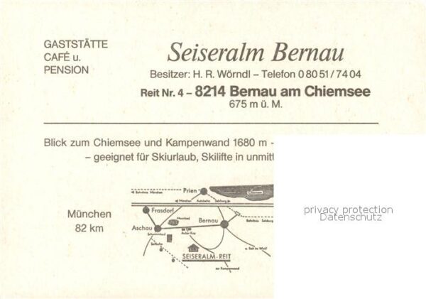Bernau Chiemsee Seiseralm Restaurant Pension Cafe – Bild 2