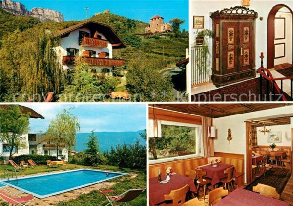 Eppan Suedtirol Missian Schloss Korb Restaurant Pool
