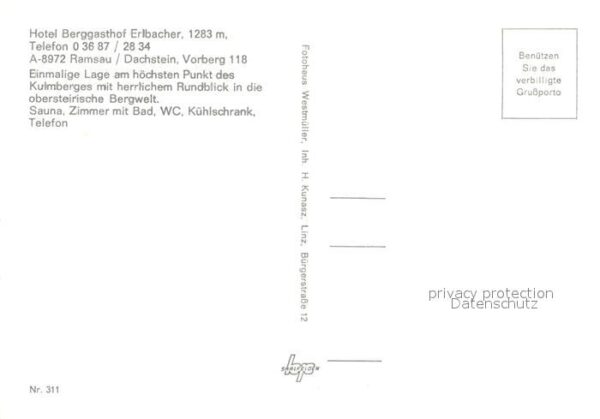 Ramsau Dachstein Steiermark Hotel Berggasthof Erlbacher – Bild 2