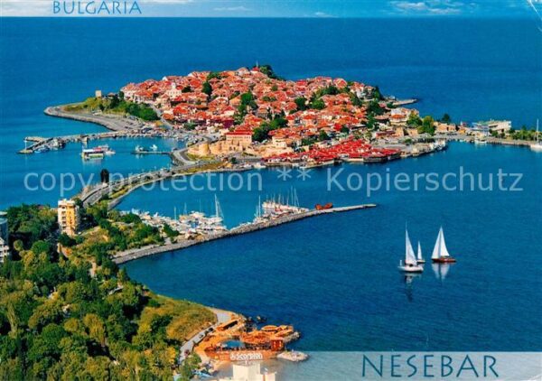 Nessebar Nessebyr Nessebre Fliegeraufnahme Hafen