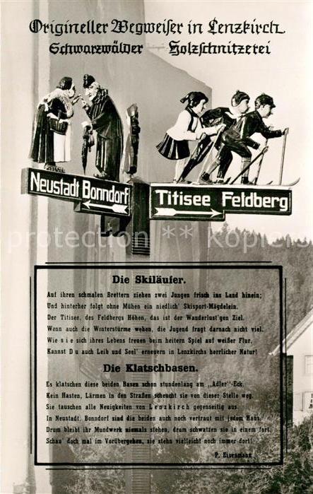 Lenzkirch Origineller Wegweiser Schwarzwälder Hol