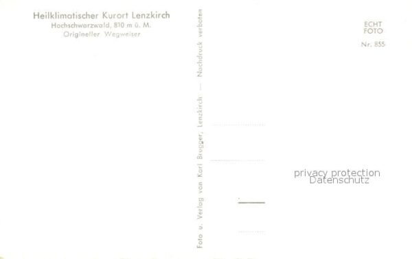 Lenzkirch Origineller Wegweiser Schwarzwälder Hol – Bild 2