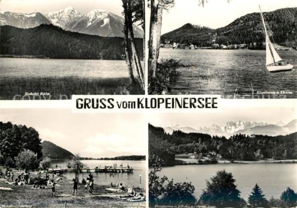 Klopeinersee Hochobir Seepartie Strandbad Unterburg