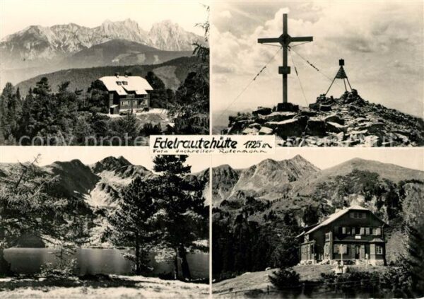 Edelrautehuette Gipfelkreuz Bergsee