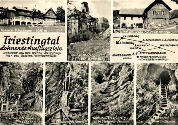 Triestingtal Lilienfeld Hocheck Schutzhaus Ruine Araburg Touris