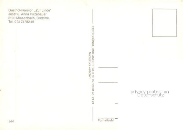 Miesenbach Birkfeld Gasthof Pension Zur Linde Hirzabauer – Bild 2