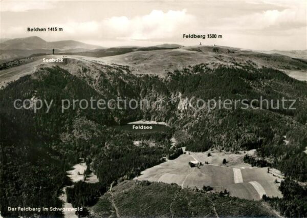 Feldberg Schwarzwald Fliegeraufnahme mit Belchen Seebuck Fel