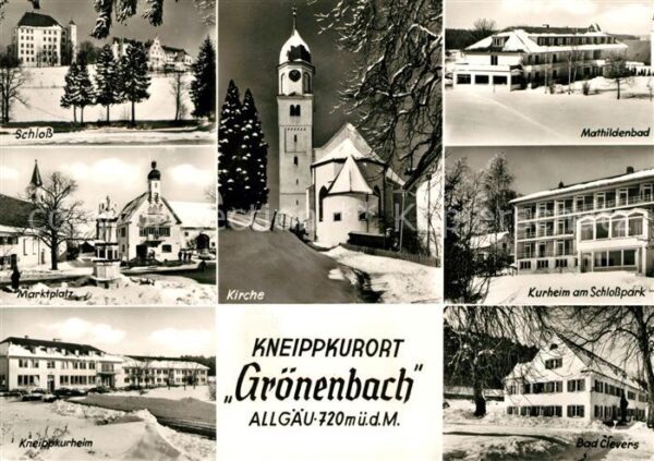 Groenenbach Bad Schloss Marktplatz Kneippkurheim Kirche