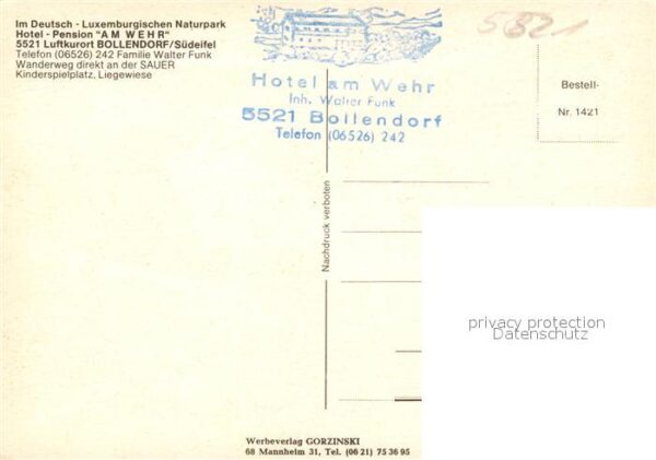 Bollendorf Suedeifel Hotel Pension Am Wehr – Bild 2