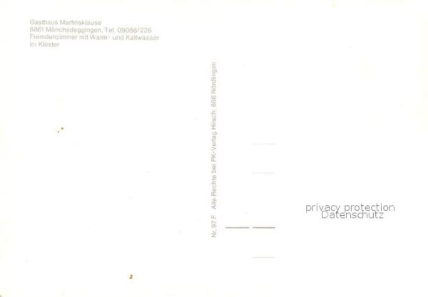 Moenchsdeggingen Gasthaus Martinsklause Kirche Kloster – Bild 2