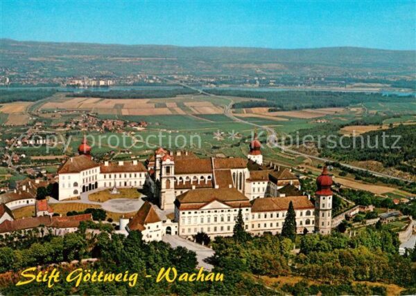 Wachau Oesterreich Fliegeraufnahme Stift Göttweig