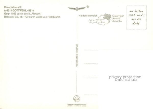 Wachau Oesterreich Fliegeraufnahme Stift Göttweig – Bild 2