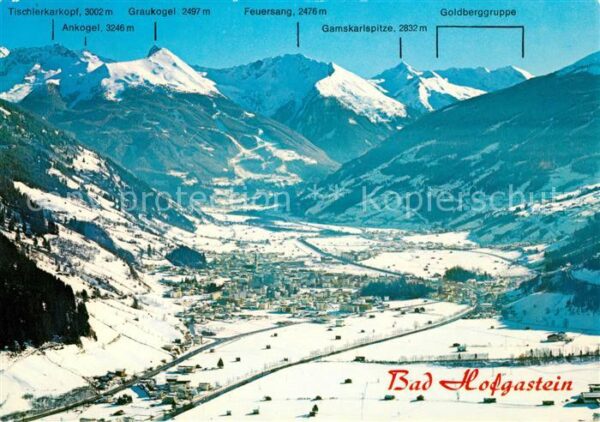 Hofgastein Bad Fliegeraufnahme Hohen Tauern Winteraufn