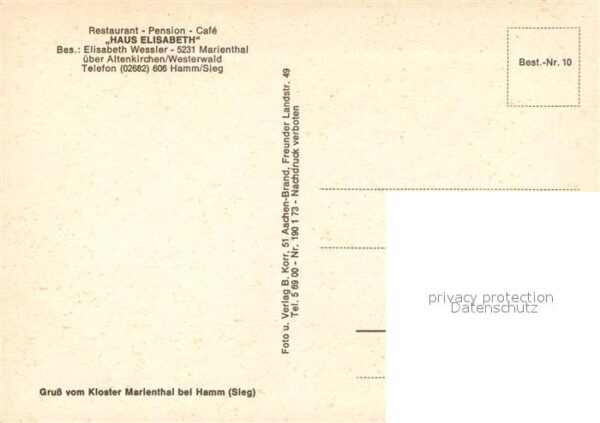 Marienthal Ahr Restaurant Pension Haus Elisabeth – Bild 2