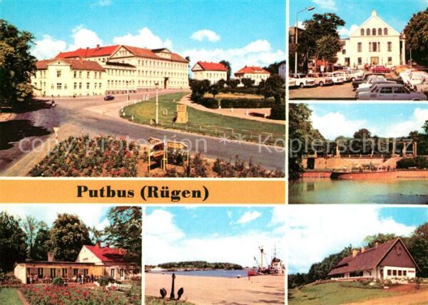 Putbus Ruegen Ernst Thälmann Platz KG Rosencafe Hafen