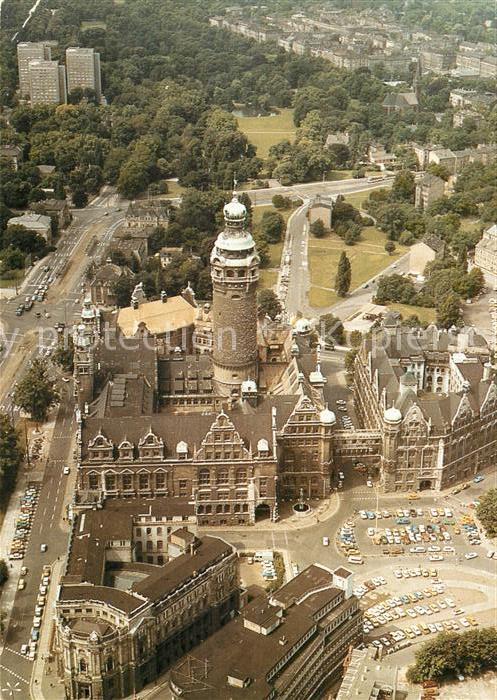 Leipzig Fliegeraufnahme Rathaus