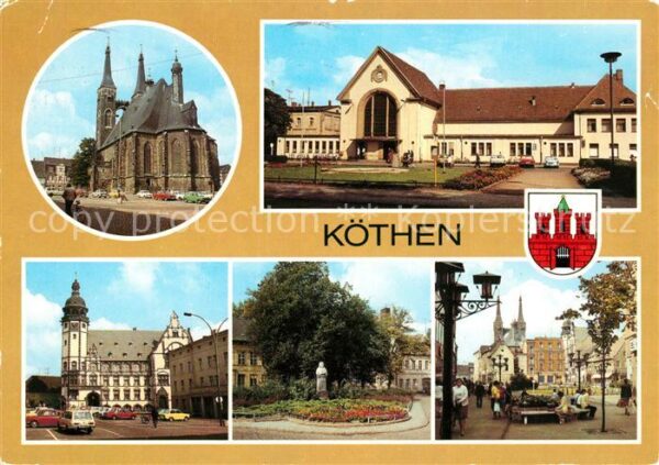 Koethen Anhalt Bahnhof Rathaus Bach Gedenkstätte