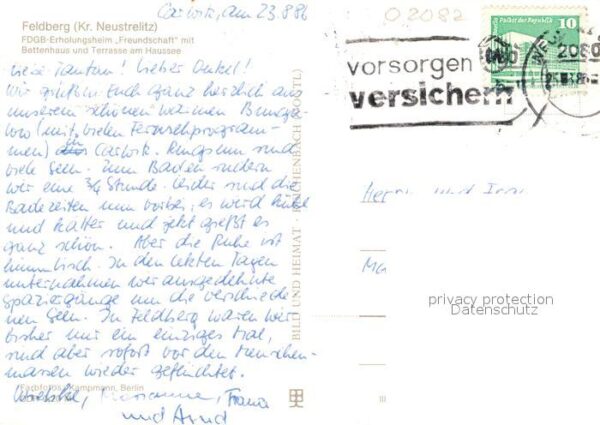 Feldberg Mecklenburg Erholungsheim Freundschaft – Bild 2