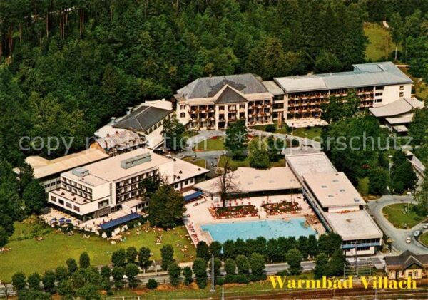 Villach Kaernten Fliegeraufnahme Warmbad