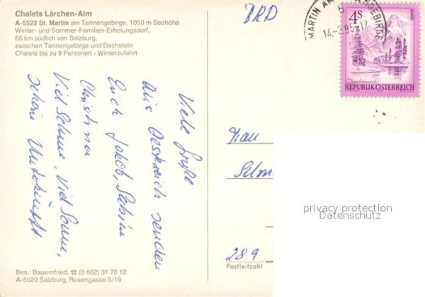 Martin Tennengebirge St Chalets Lärchen Alm – Bild 2