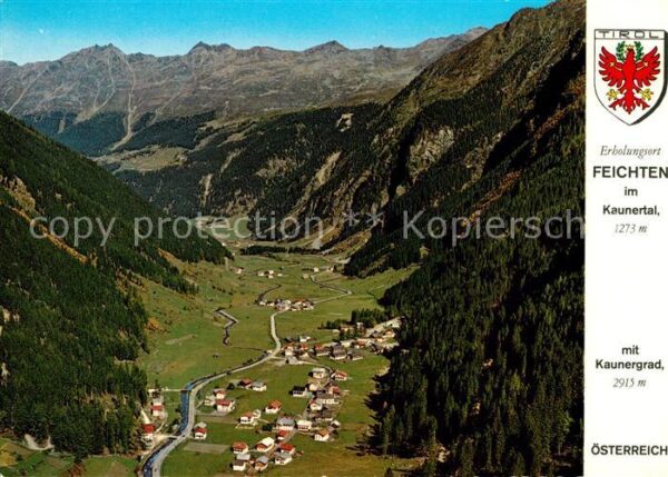 Feichten Kaunertal Fliegeraufnahme Kaunergrat