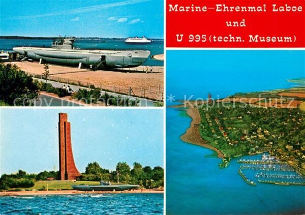 Laboe Fliegeraufnahme Marine Ehrenmal U 995 t