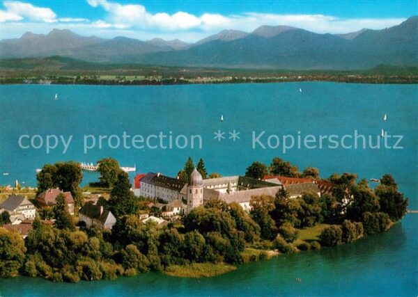 Fraueninsel Chiemsee Fliegeraufnahme Abtei Frauenwörth