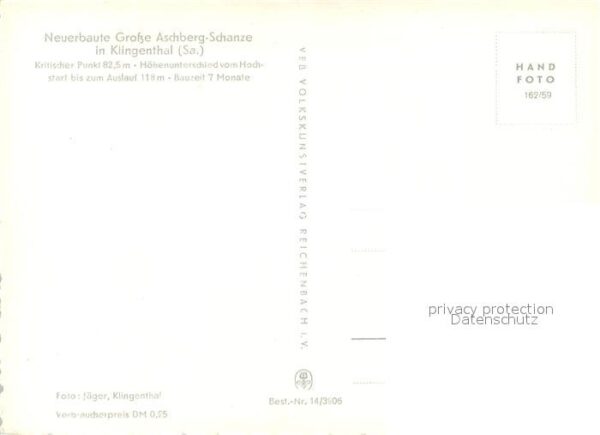 Klingenthal Vogtland Große Aschberg Schanze Winter – Bild 2