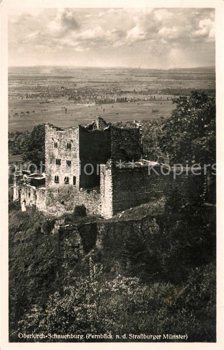 Oberkirch Baden Schauenburg Ruine Fernblick nach dem St