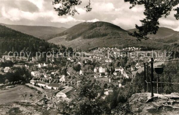 Bad Herrenalb Panorama Blick vom Falkenstein Schwarzw