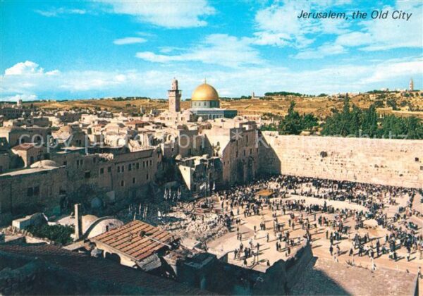 Jerusalem Yerushalayim Panorama Old City Temple Area Klagemaue