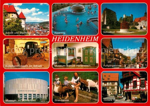 Heidenheim Brenz Schloss Stadtblick Aquarena Schlosshof