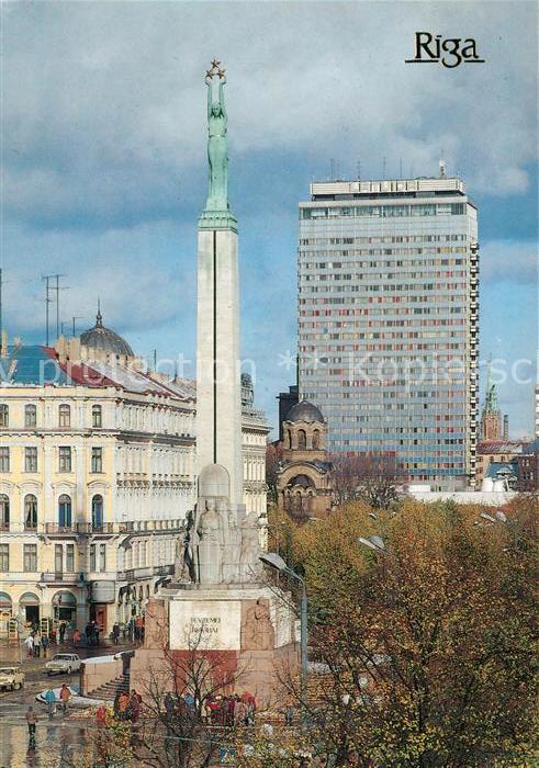 Riga Lettland Monument to Liberty Hotel Latvija