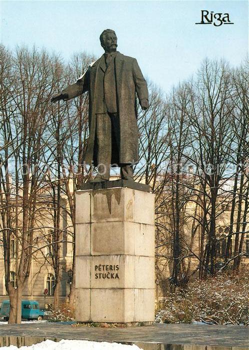 Riga Lettland Statue of Peteris Stucka Monument