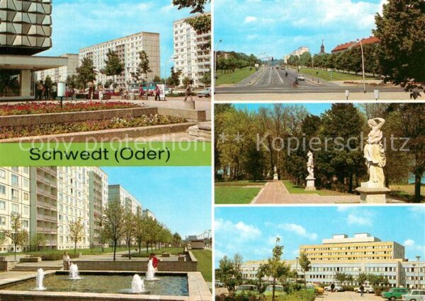 Schwedt Oder Platz der Befreiung Leninallee Park am