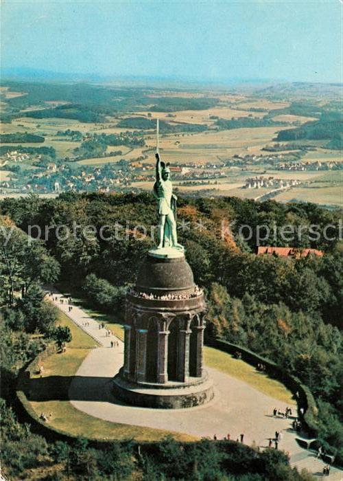 Hermannsdenkmal Teutoburger Wald Fliegeraufnahme