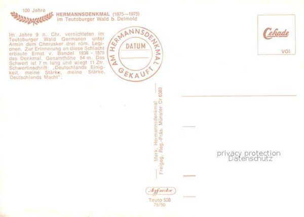 Hermannsdenkmal Teutoburger Wald Fliegeraufnahme – Bild 2