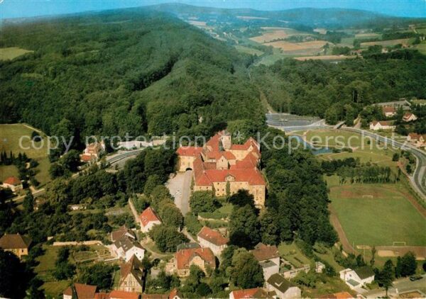 Bad Iburg Teilansicht mit Schloss Fliegeraufnahme