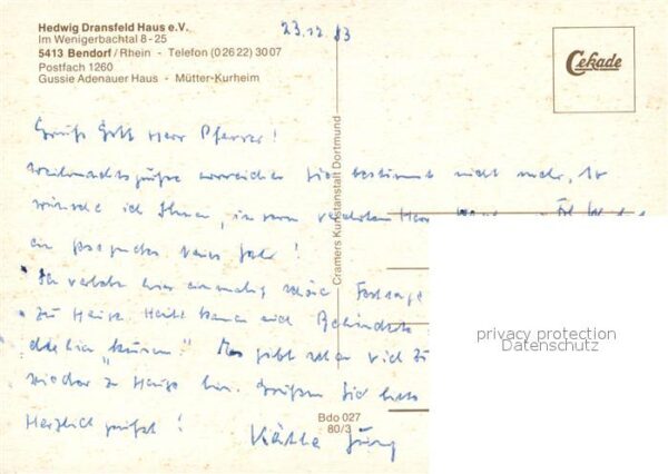 Bendorf Rhein Hedwig Dransfeld Haus eV Mütterkurheim – Bild 2