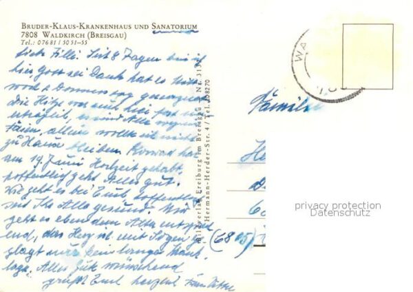 Waldkirch Breisgau Bruder Klaus Krankenhaus und Sanatorium – Bild 2