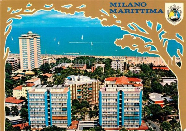 Milano Marittima Hotels am Strand Meerblick Fliegeraufna