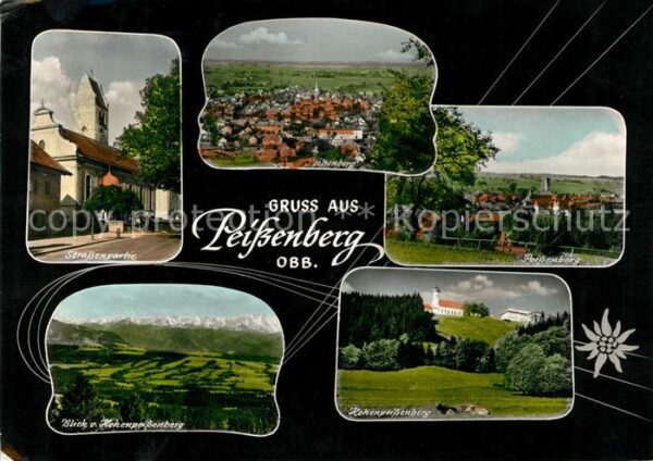 Peissenberg Strassenpartie Blick vom Hohenpeissenbe