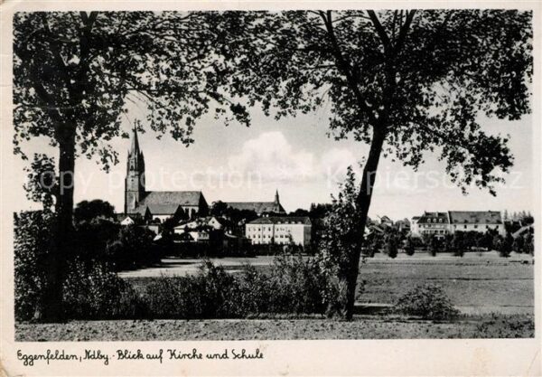 Eggenfelden Blick auf Kirche und Schule