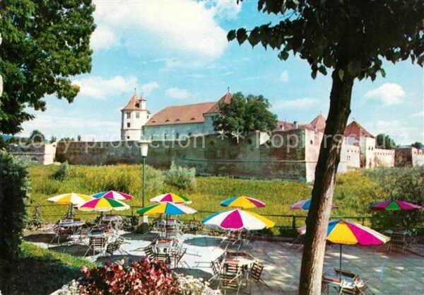 Fagaras Burg Stadtmauer Restaurant Terrasse