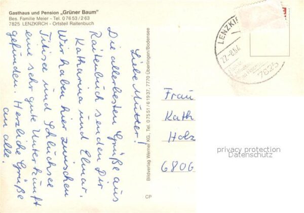 Raitenbuch Lenzkirch Gasthaus Pension Grüner Baum – Bild 2